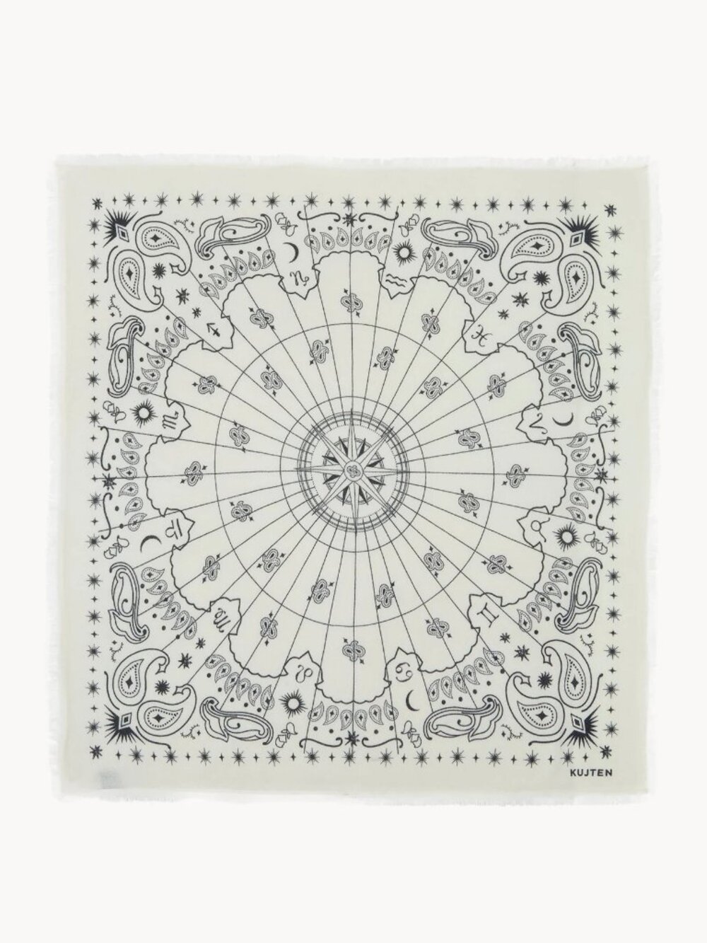 KUJTEN Extra Large Bandana Effy Astro white